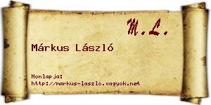 Márkus László névjegykártya