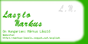 laszlo markus business card